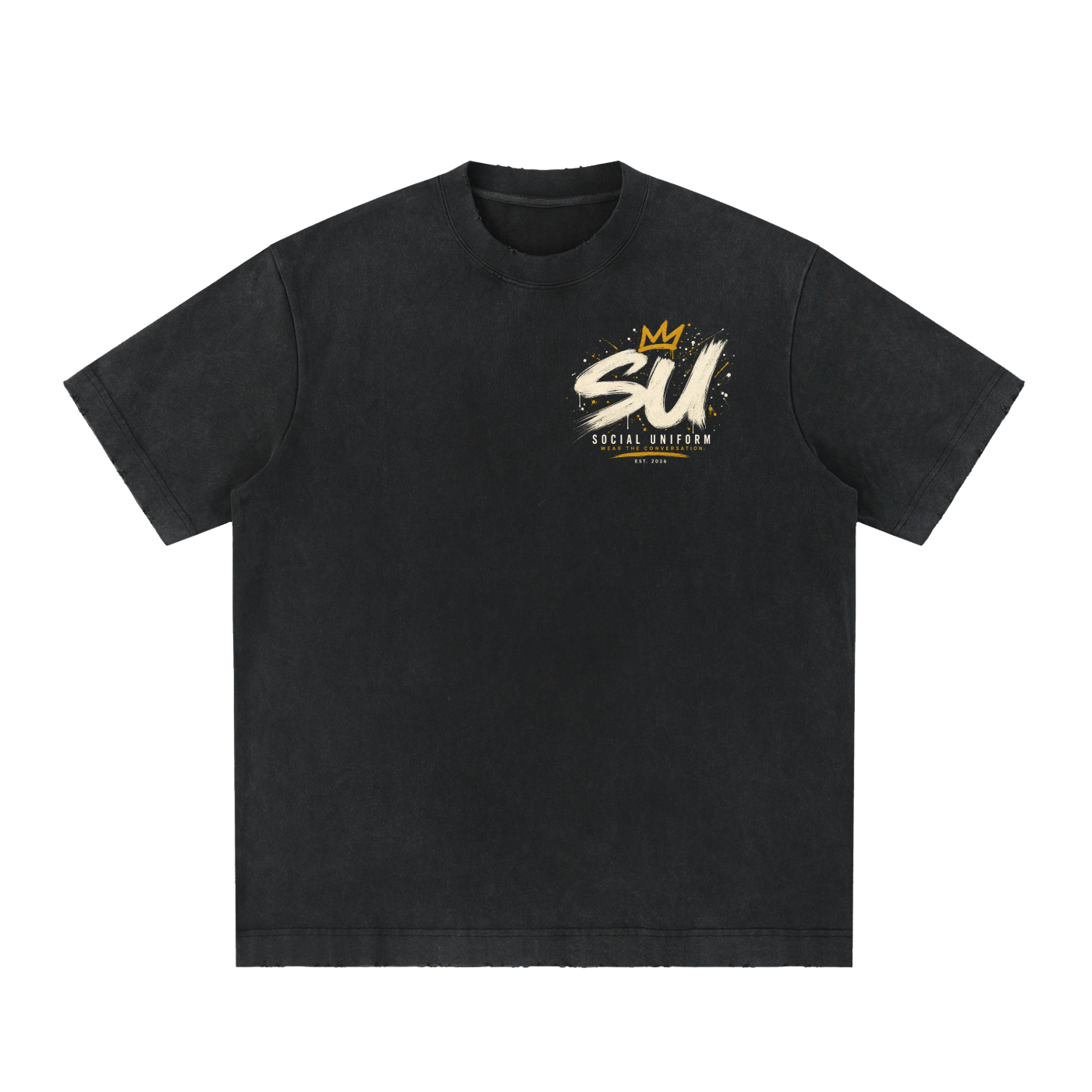 Social Uniform Crown Heavyweight Oversized Vintage Tee