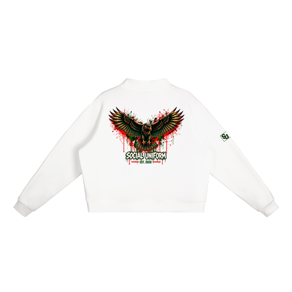 No Crows Oversized Fleece Crew