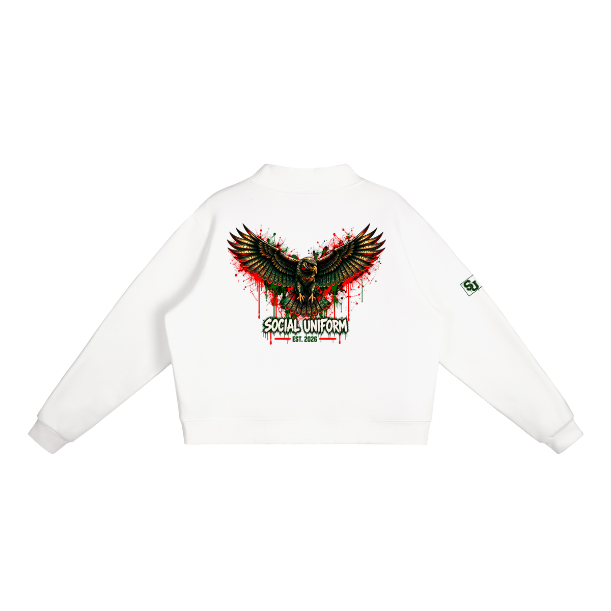 No Crows Oversized Fleece Crew