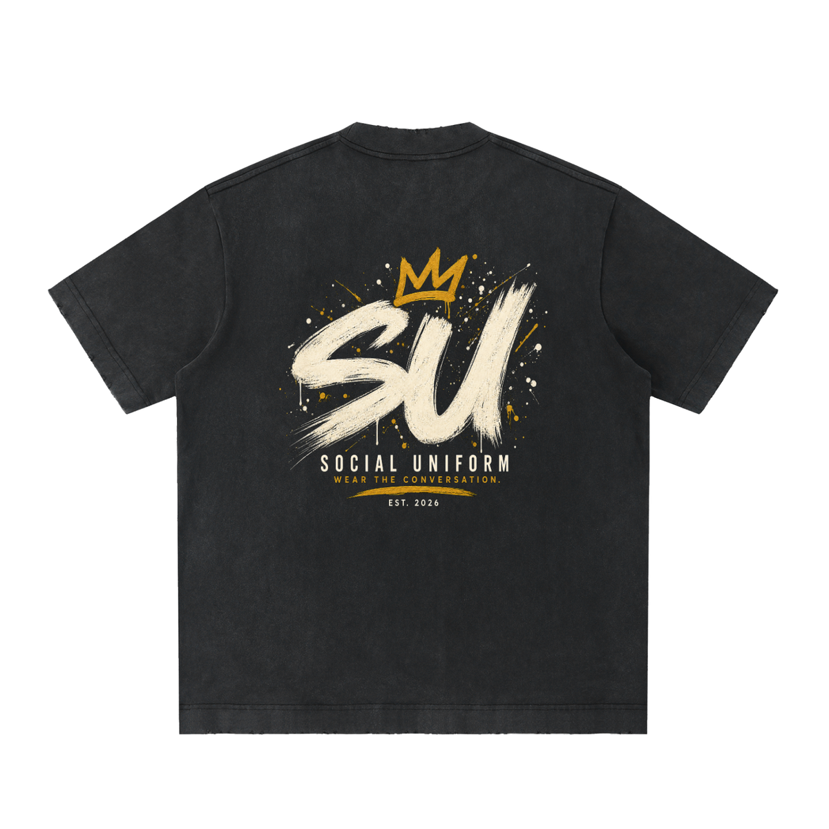 Social Uniform Crown Heavyweight Oversized Vintage Tee