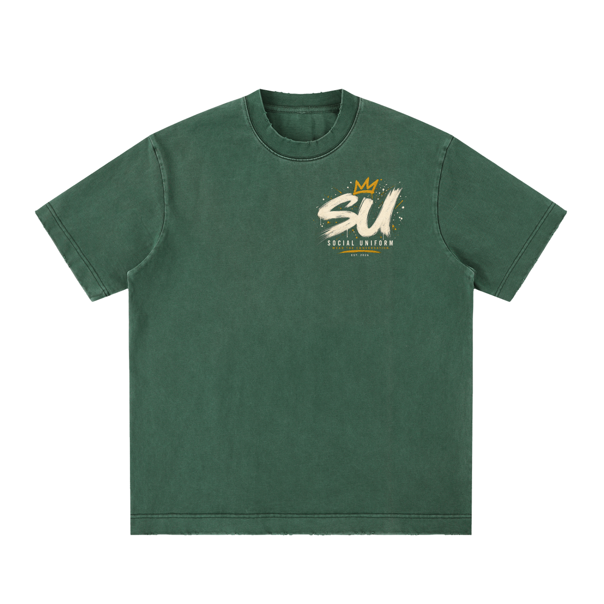 Social Uniform Crown Heavyweight Oversized Vintage Tee