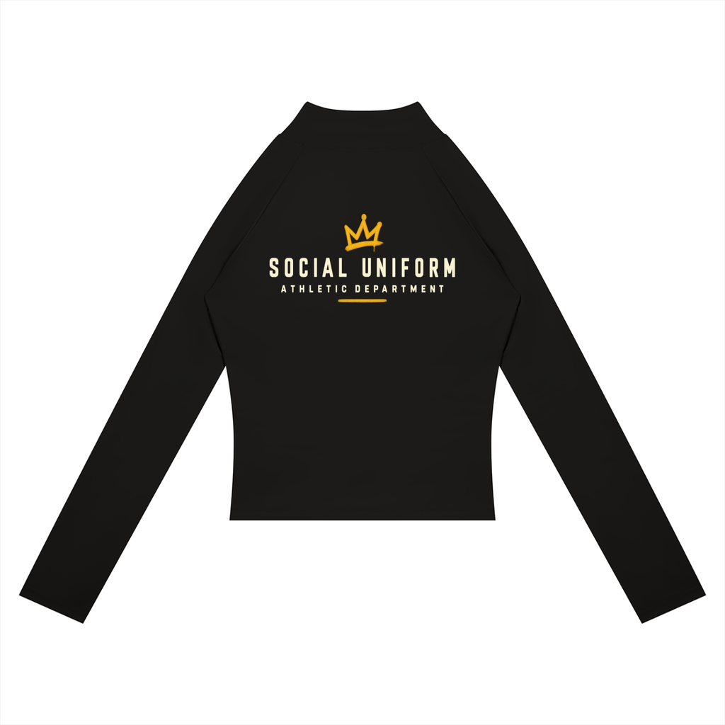 Social Uniform Women’s Cropped Fitted Track Jacket