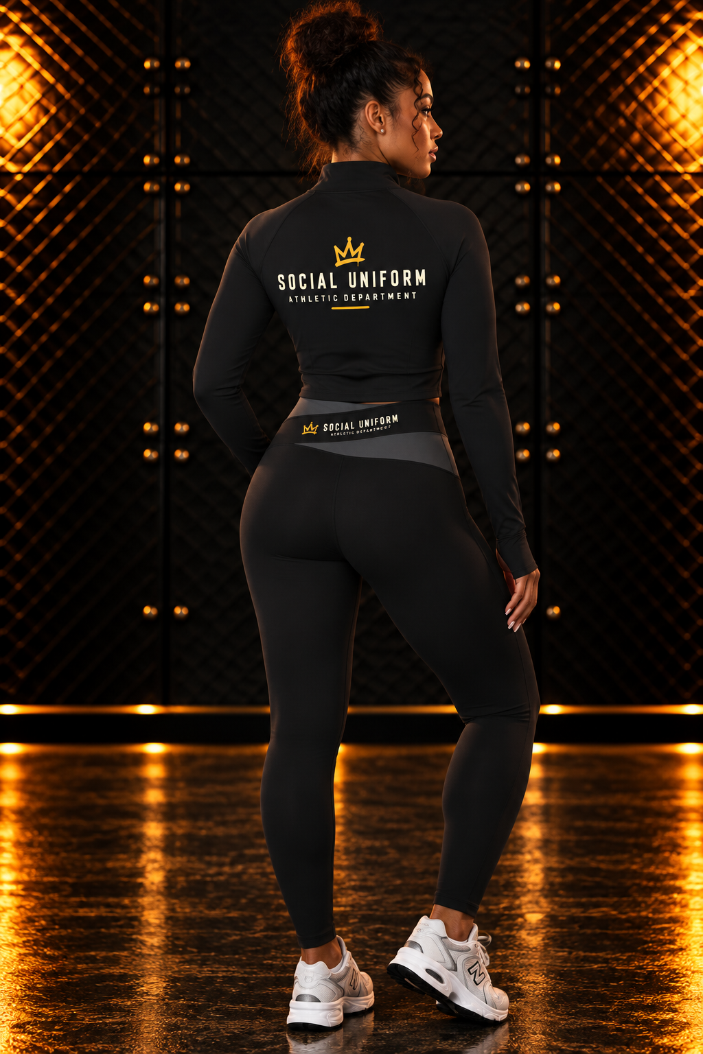 Social Uniform Women’s Cropped Fitted Track Jacket