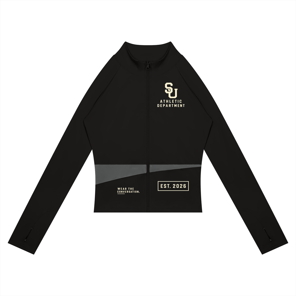 Social Uniform Women’s Cropped Fitted Track Jacket
