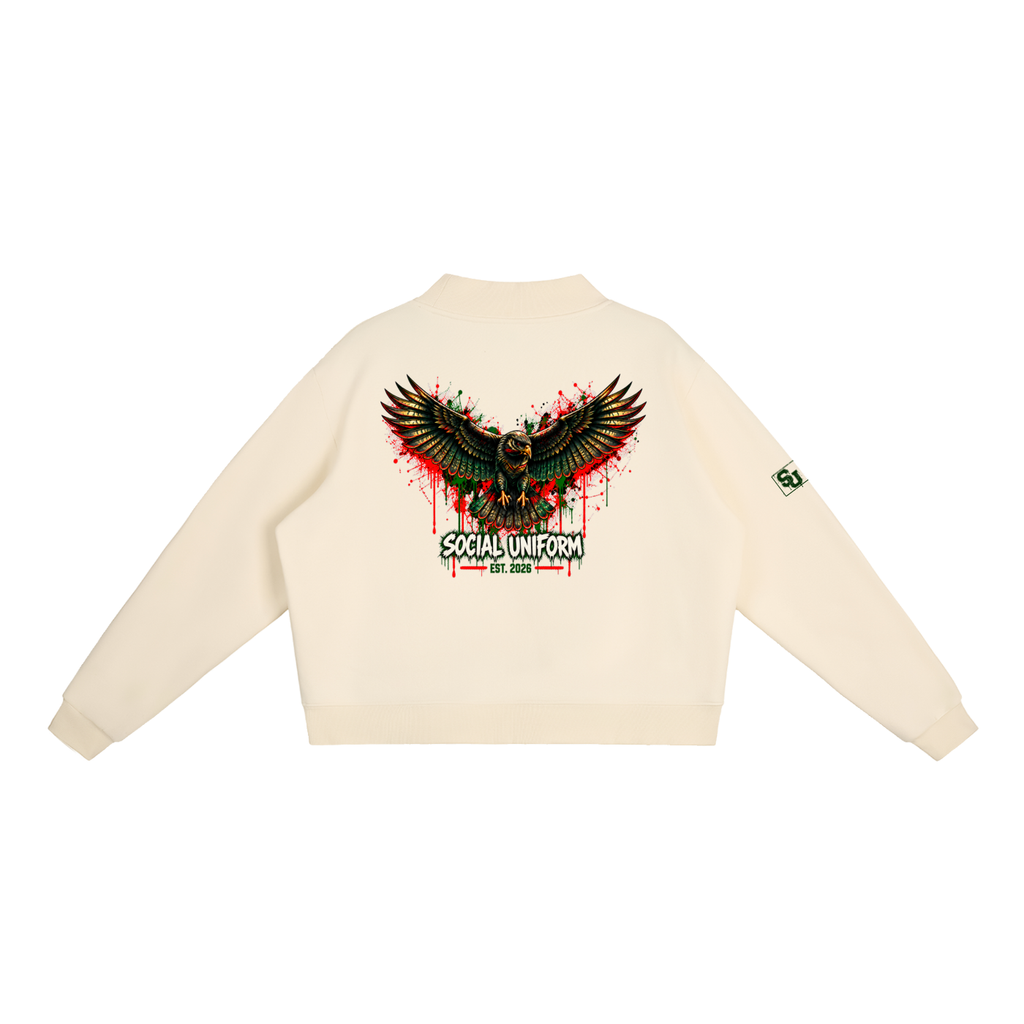 No Crows Oversized Fleece Crew