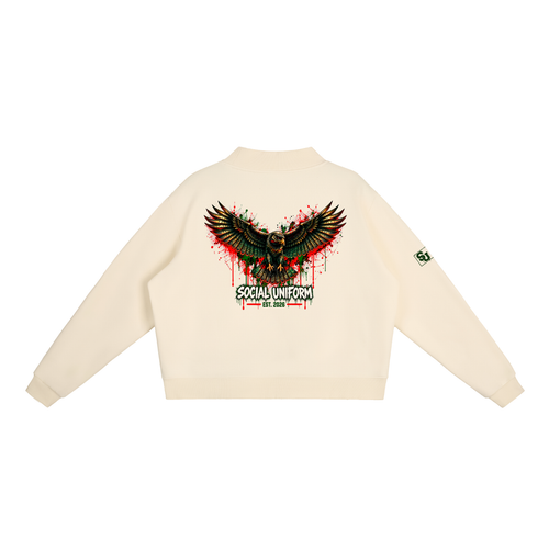 No Crows Oversized Fleece Crew