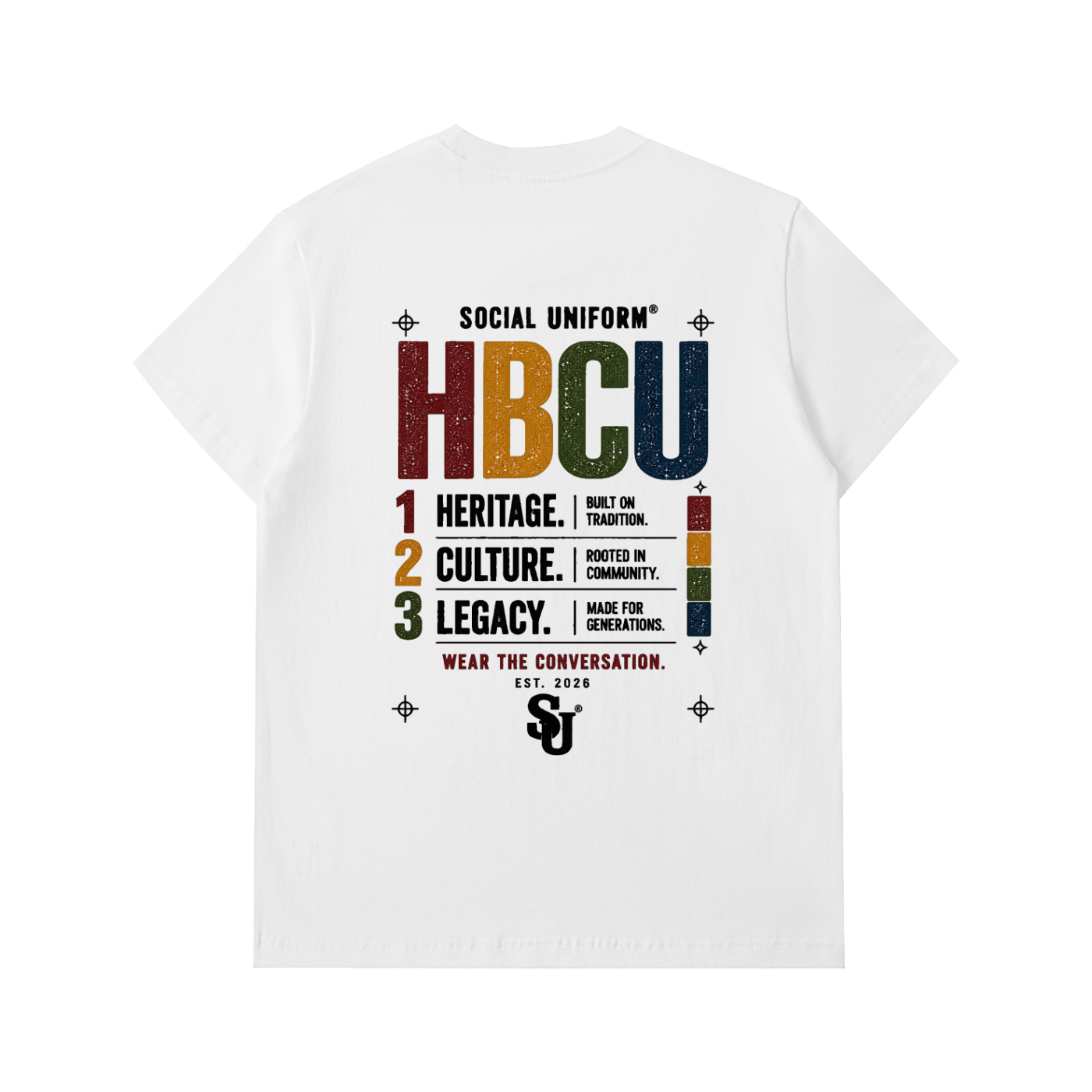 HBCU: Heritage. Culture. Legacy. Heavyweight Tee