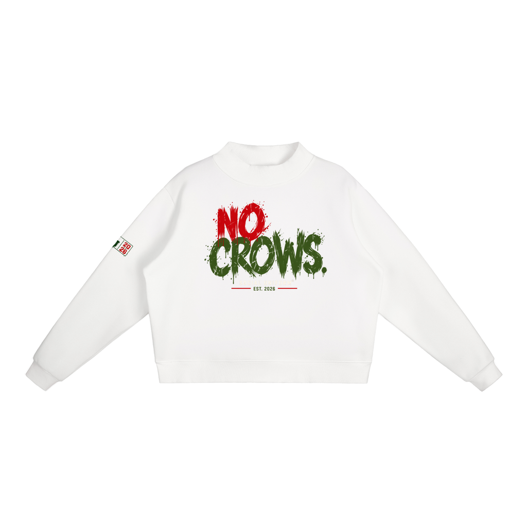 No Crows Oversized Fleece Crew