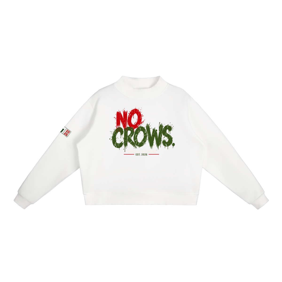 No Crows Oversized Fleece Crew