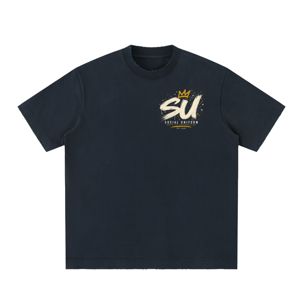 Social Uniform Crown Heavyweight Oversized Vintage Tee