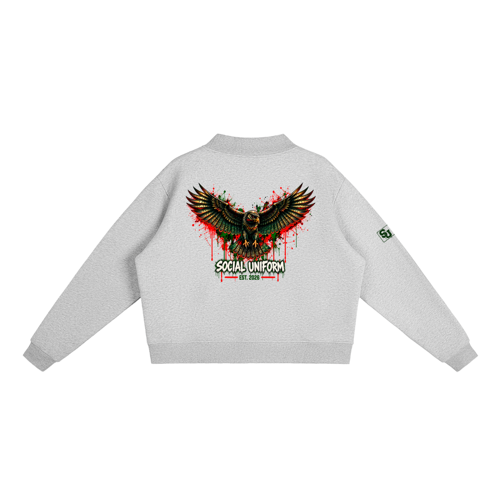 No Crows Oversized Fleece Crew