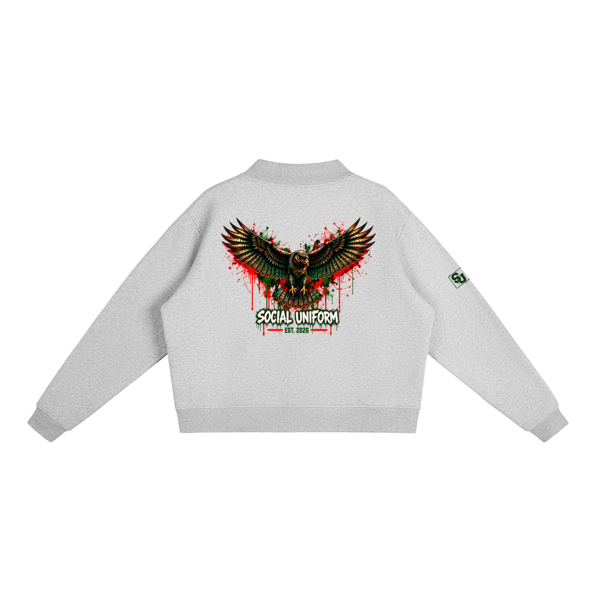No Crows Oversized Fleece Crew