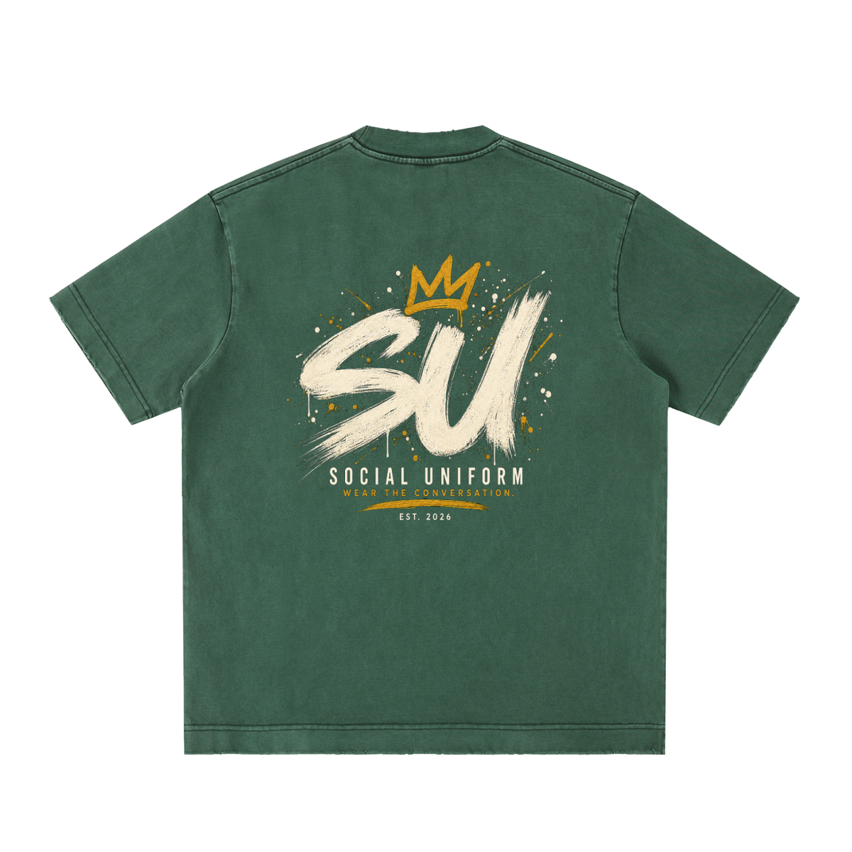 Social Uniform Crown Heavyweight Oversized Vintage Tee